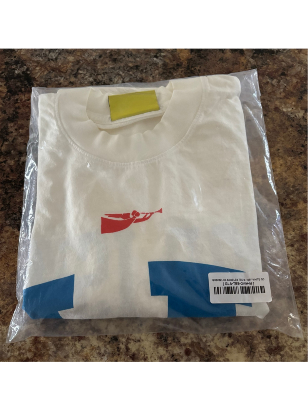 NHIM God In Los Angeles Graphic Tee Off White M - Picture 3 of 5